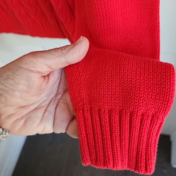 Lands’ End The Drifter Crew Neck Knit Sweater Sz Med Petite - Picture 5 of 8